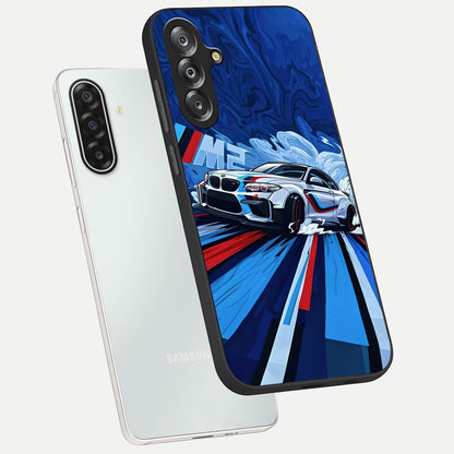 Drift Power Rush Glass Case displayed in angled mockup highlighting powerful drift car design with sporty aesthetic style.