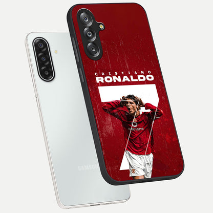 Goal Celebration Legacy Glass Case displayed in angled mockup highlighting energetic sports celebration design with bold athletic theme.
