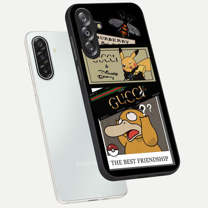 Gucci Play Mashup Glass Case displayed in angled mockup highlighting stylish fashion mashup design with bold aesthetic.