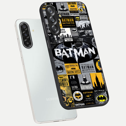 Knight Gotham Rise Glass Case displayed in angled mockup highlighting powerful knight silhouette design with dramatic aesthetic.