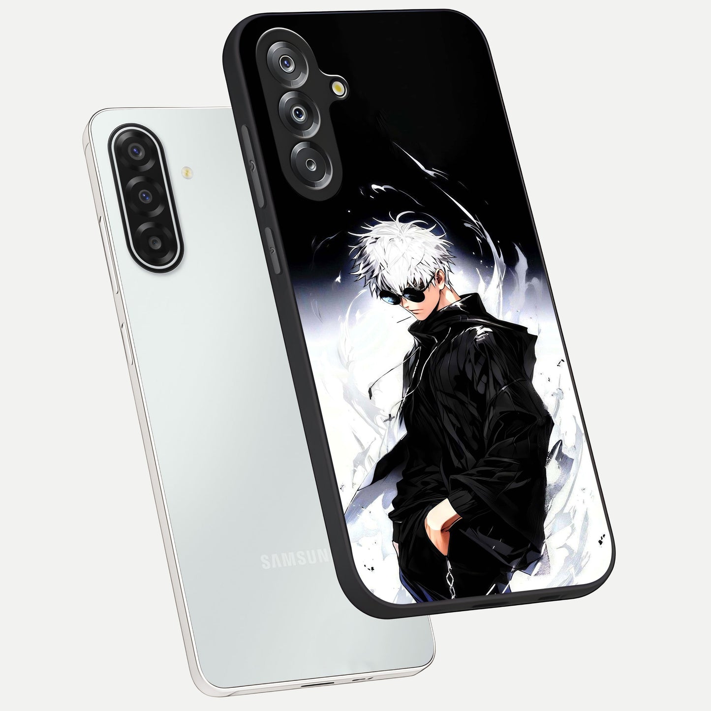 Limitless Shadow King Glass Case displayed in angled mockup highlighting dramatic dark hero design with intense aesthetic.
