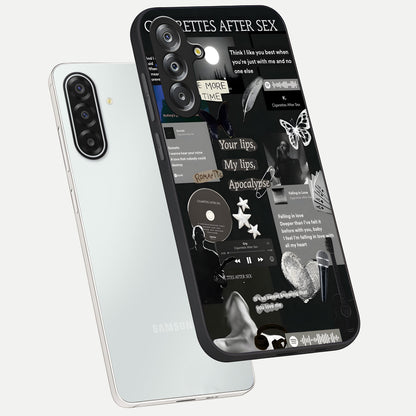 Midnight Love Echo Glass Case displayed in angled mockup highlighting elegant love inspired design with deep aesthetic style.