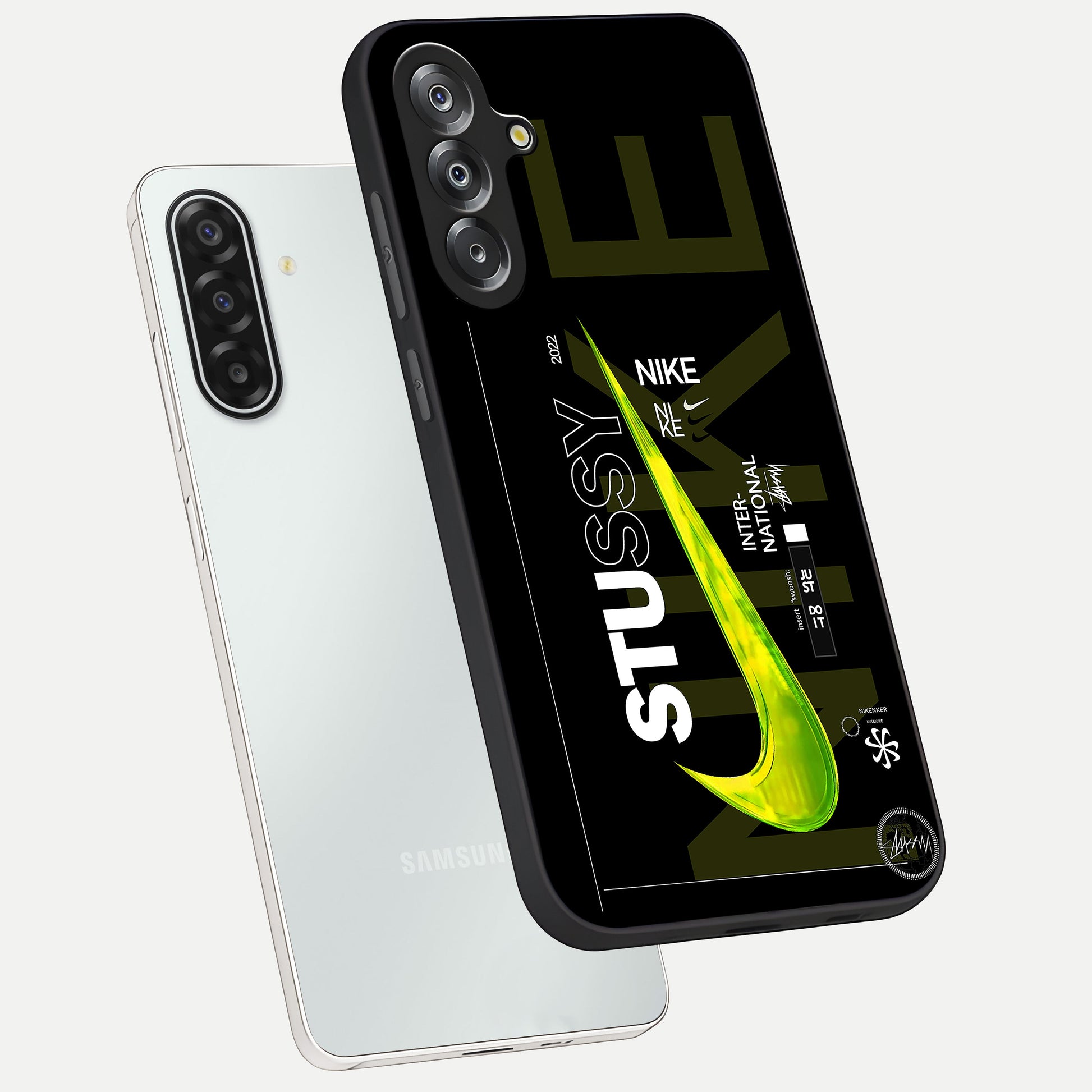 Neon Street Edition Glass Case displayed in angled mockup highlighting vibrant urban design with bold street aesthetic.