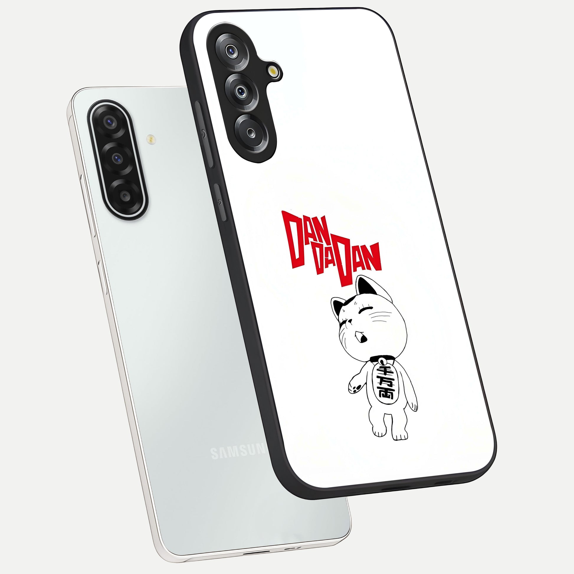 Playful Spirit Charm Glass Case displayed in angled mockup highlighting lively decorative design with playful aesthetic style.