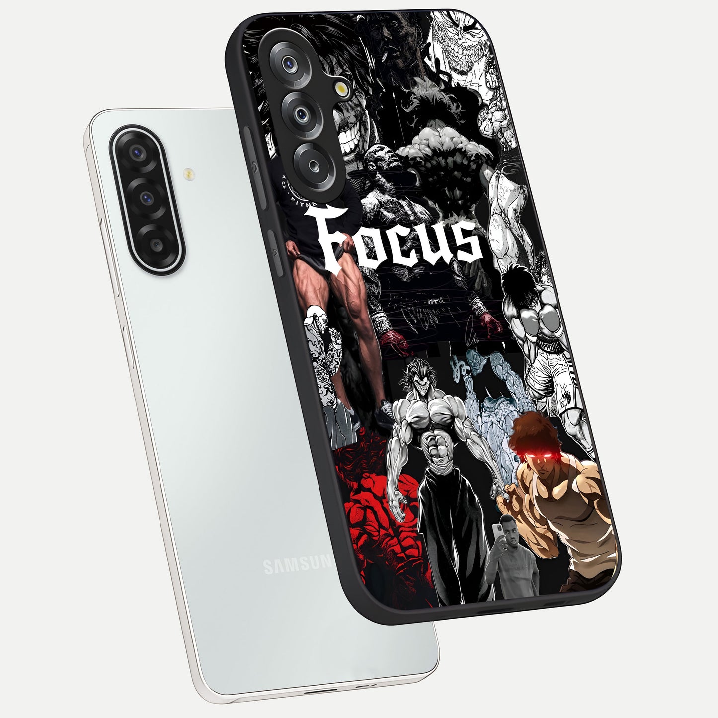 Relentless Power Focus Glass Case displayed in angled mockup highlighting bold statement design with modern aesthetic style.