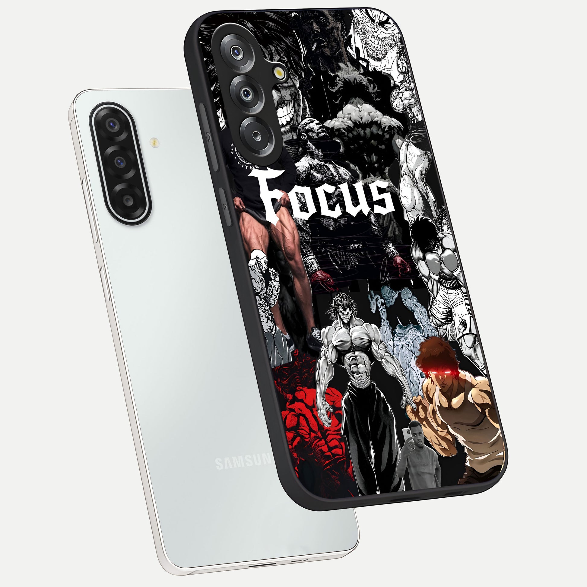 Relentless Power Focus Glass Case displayed in angled mockup highlighting bold statement design with modern aesthetic style.