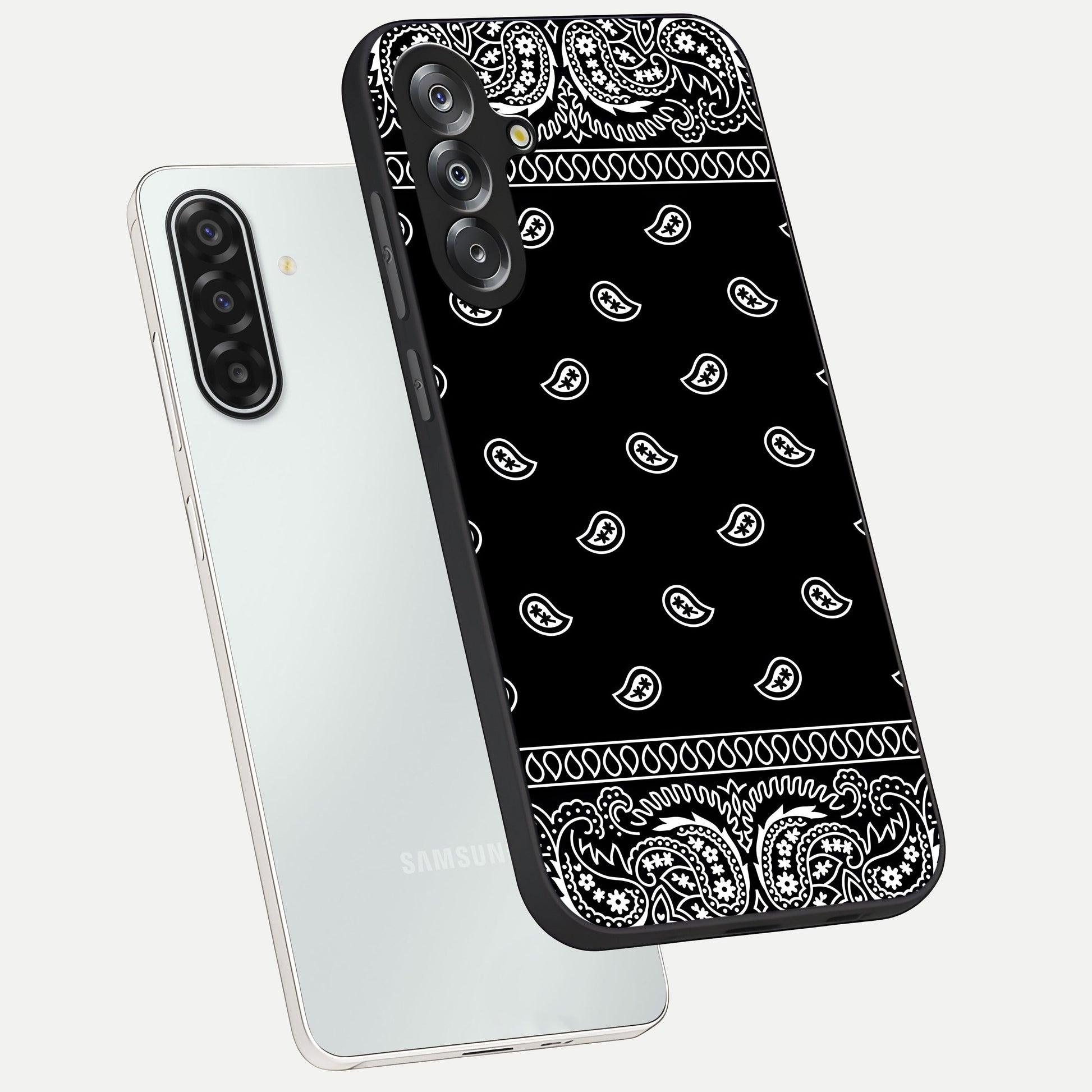 Retro Rebel Threads Glass Case displayed in angled mockup highlighting retro inspired graphic design with rebellious aesthetic.