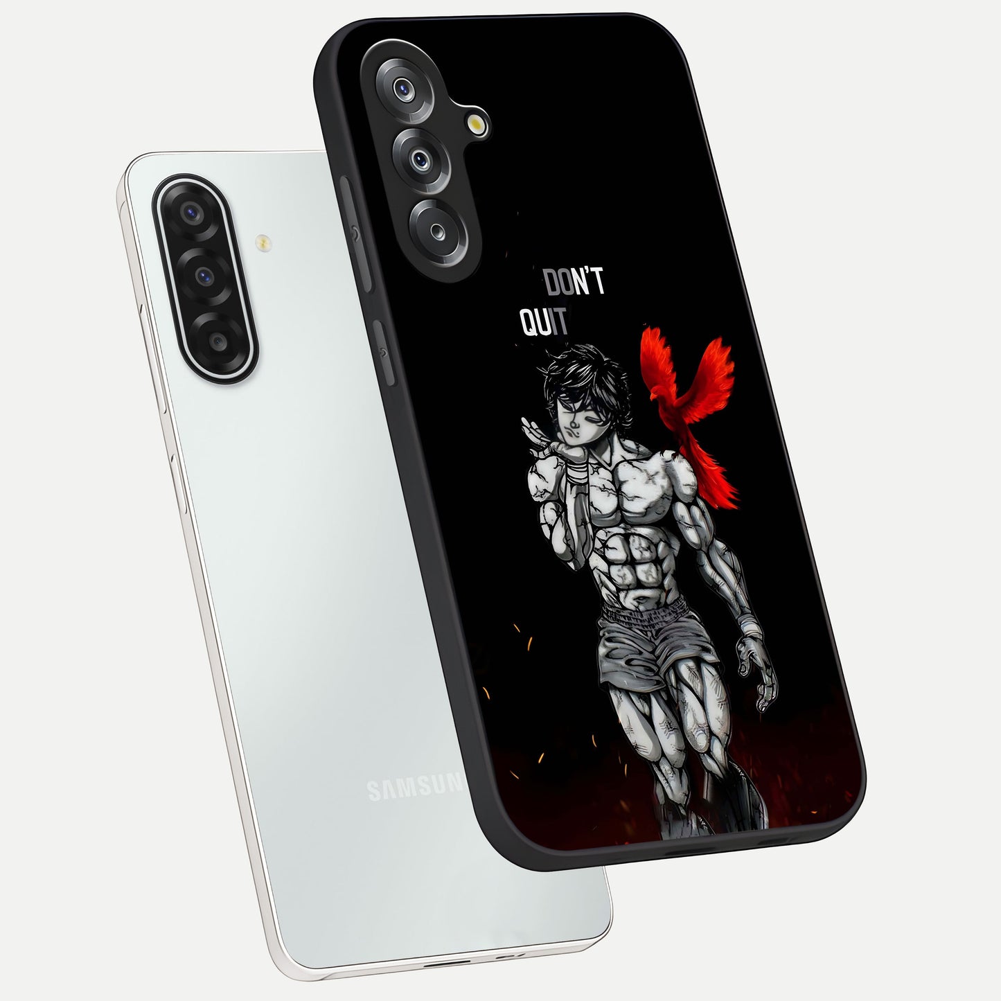 Rise Beyond Limits Glass Case displayed in angled mockup highlighting inspiring message design with modern aesthetic style.