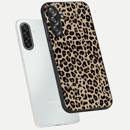 Savage Chic Pattern Glass Case displayed in angled mockup highlighting bold fashion inspired design with chic aesthetic.