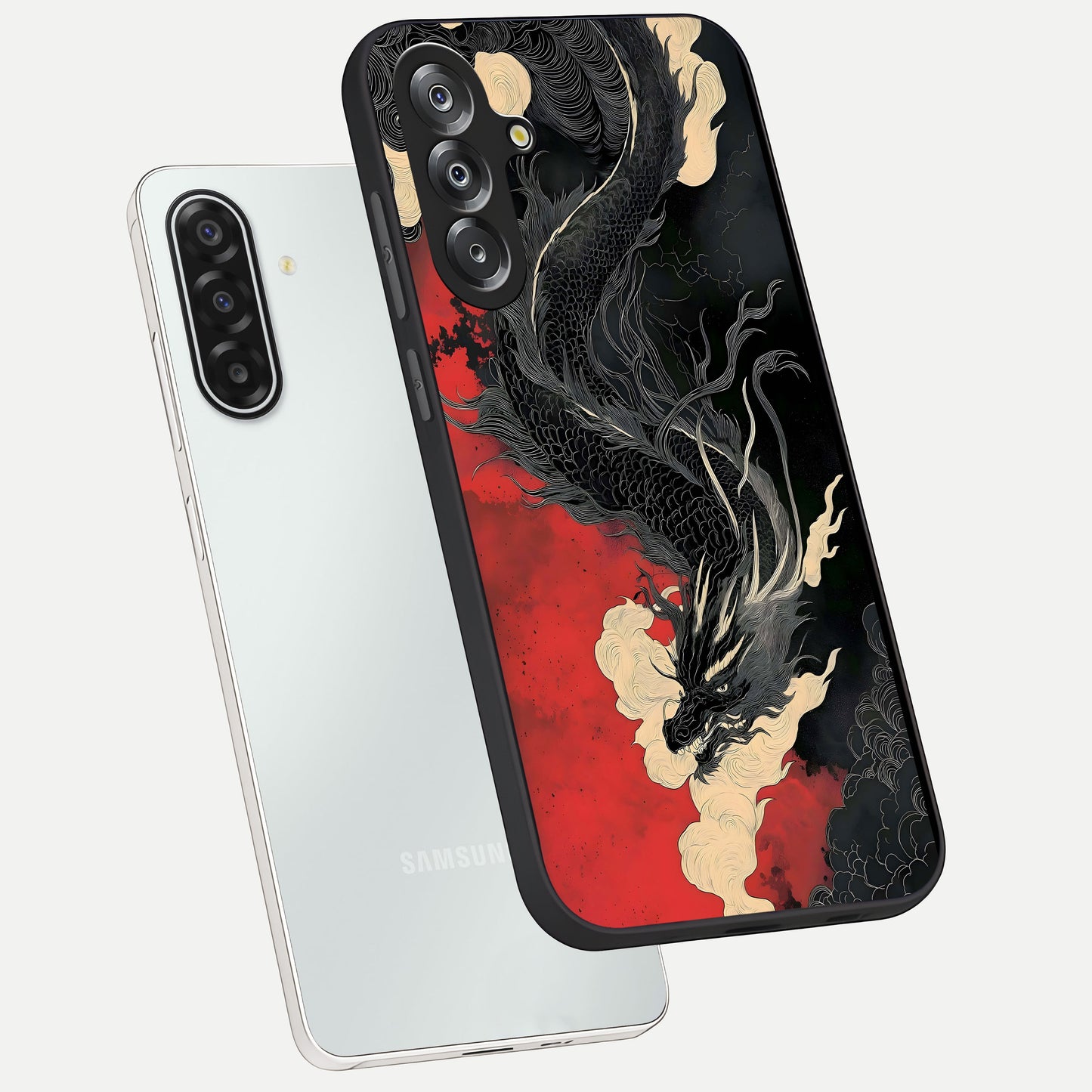 Shadow Dragon Fury Glass Case displayed in angled mockup highlighting powerful dragon illustration with dark fantasy aesthetic.