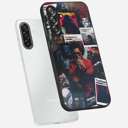 The Weeknd Glass Case displayed in angled mockup highlighting stylish pop culture inspired design with modern aesthetic.