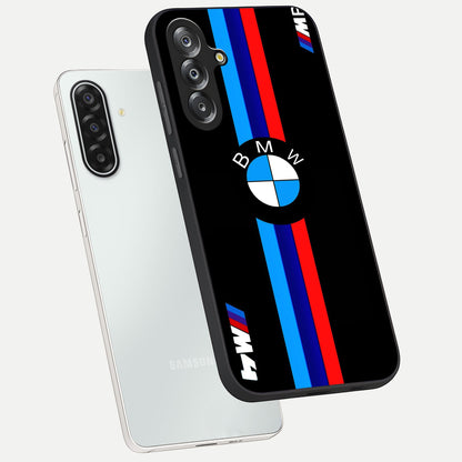 Turbo BMW Beast Glass Case displayed in angled mockup highlighting sleek racing car design with bold automotive aesthetic.