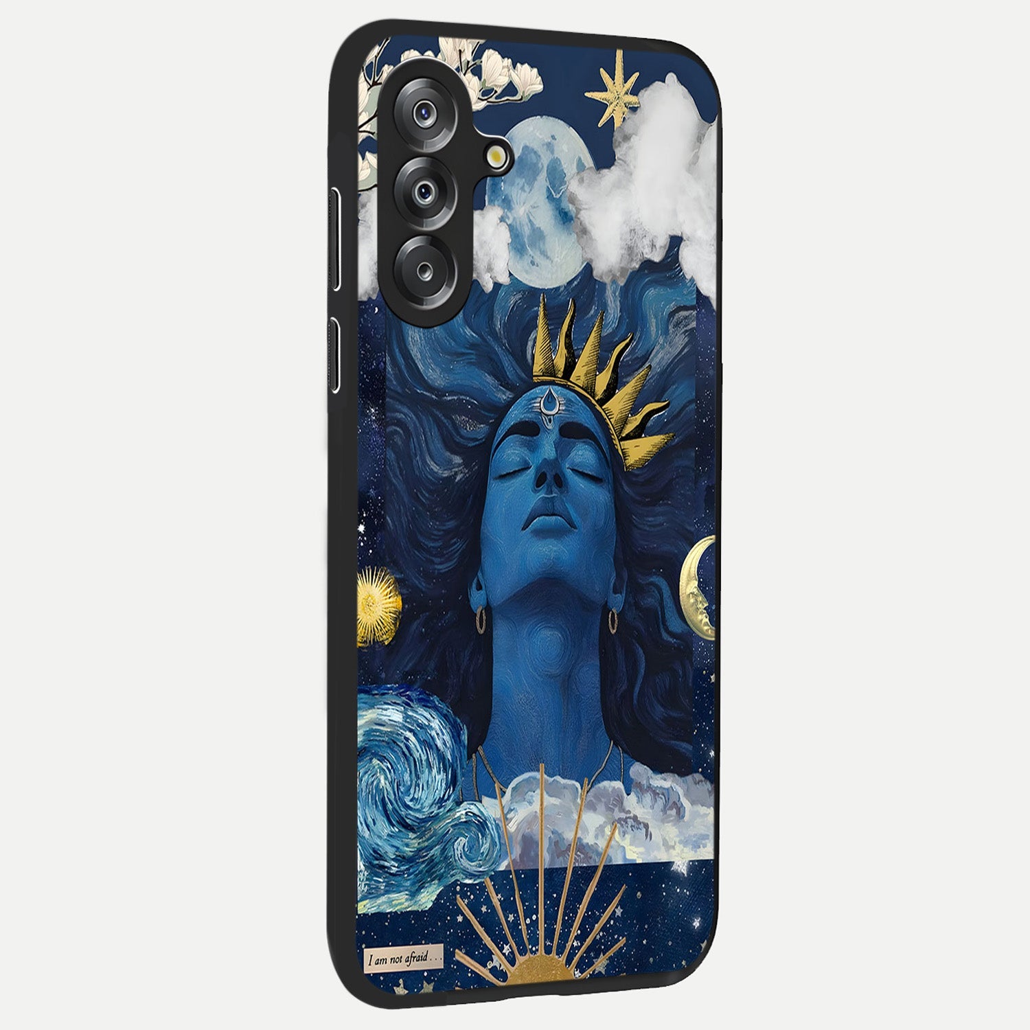 Aesthetic Lord Shiva Glass Case upright view showcasing powerful Lord Shiva artwork with devotional theme.