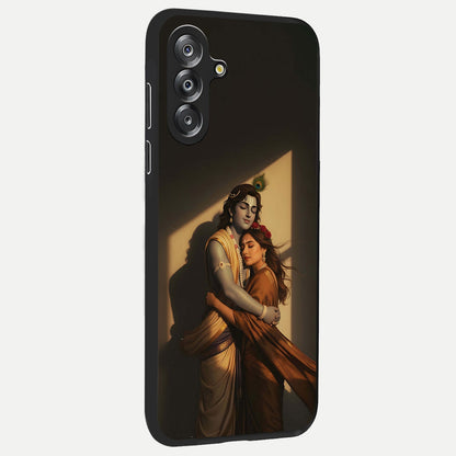 Divine Eternal Love Glass Case upright view showcasing graceful spiritual artwork with eternal love theme.