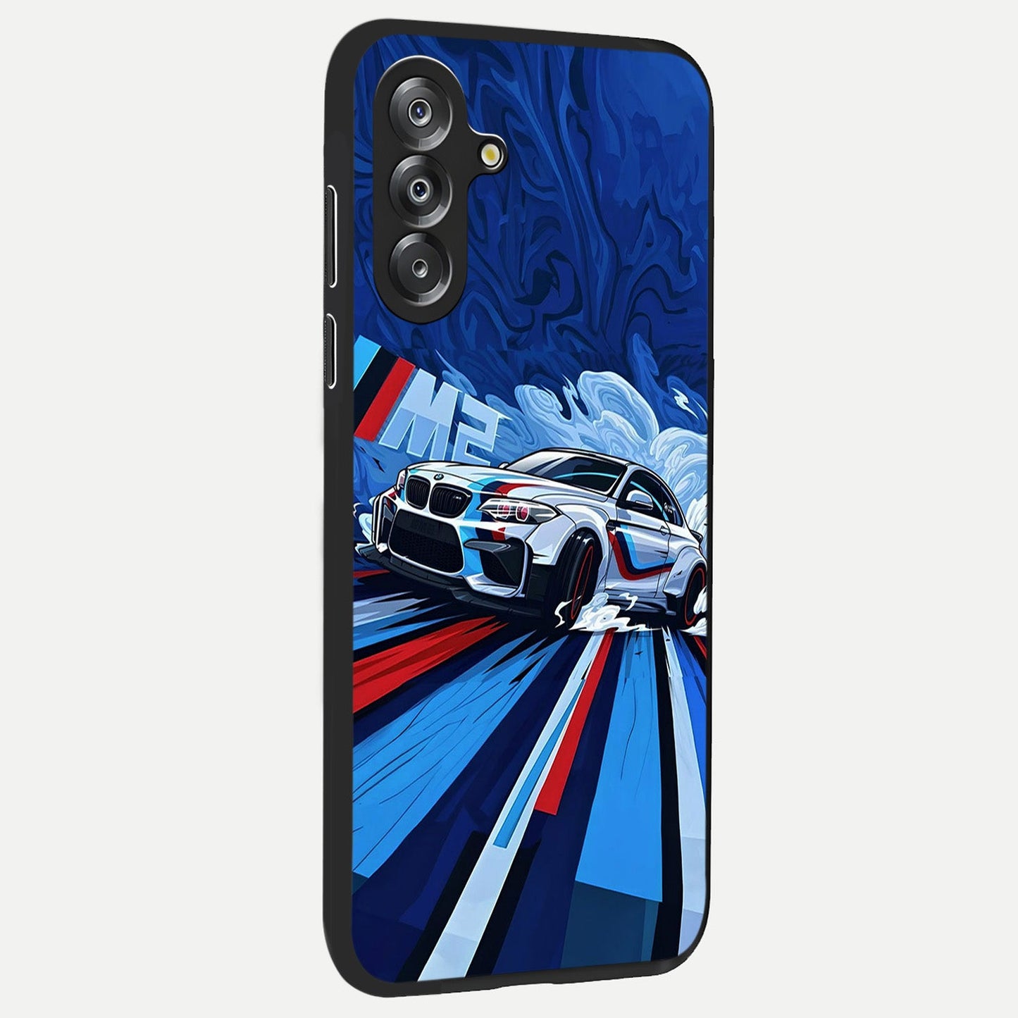 Drift Power Rush Glass Case upright view showcasing high speed racing artwork with bold automotive theme.