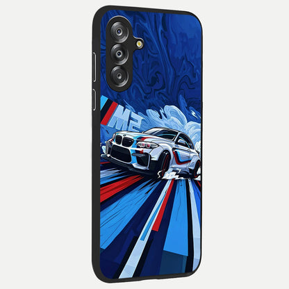Drift Power Rush Glass Case upright view showcasing high speed racing artwork with bold automotive theme.
