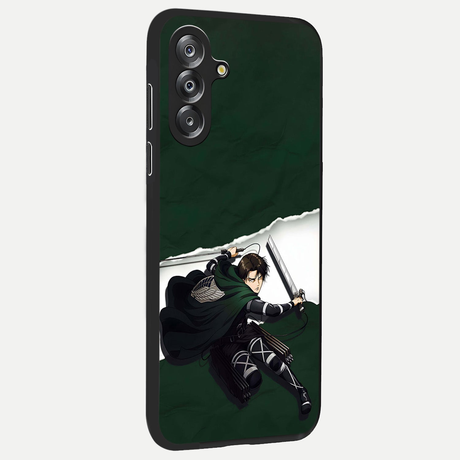 Emerald War Vanguard Glass Case upright view showcasing dramatic warrior artwork with bold fantasy theme.