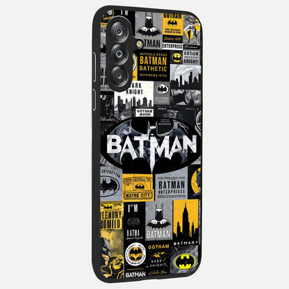 Knight Gotham Rise Glass Case upright view showcasing bold vigilante themed artwork with gothic city vibe.