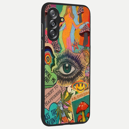 Mystic Eye Wonderland Glass Case upright view showcasing symbolic eye artwork with mysterious fantasy theme.