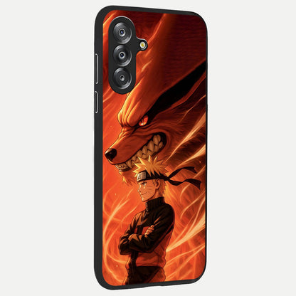 Nine Tails Legacy Glass Case upright view showcasing dramatic nine-tails artwork with intense anime themed design.