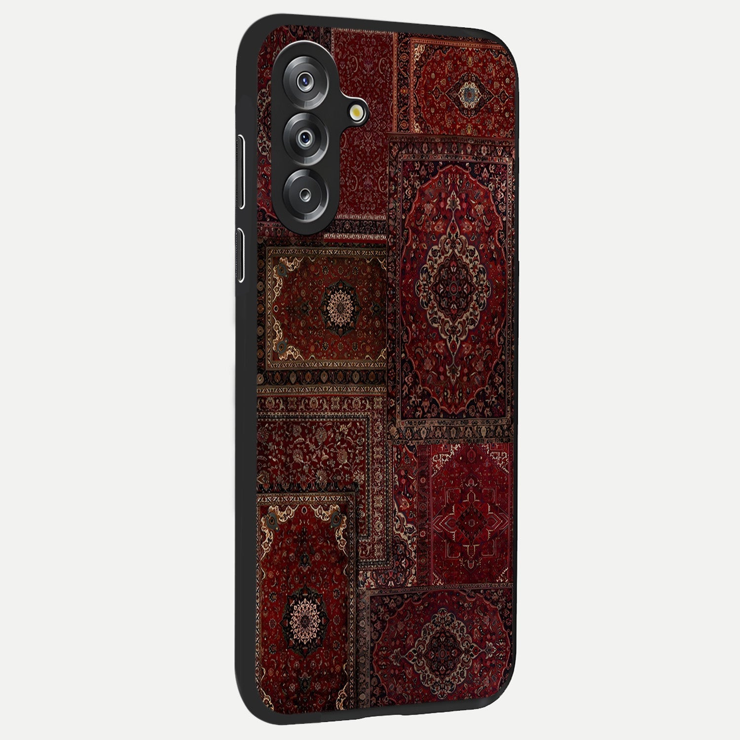 Persian Velvet Tale Glass Case upright view showcasing elegant Persian artwork with classic heritage theme.