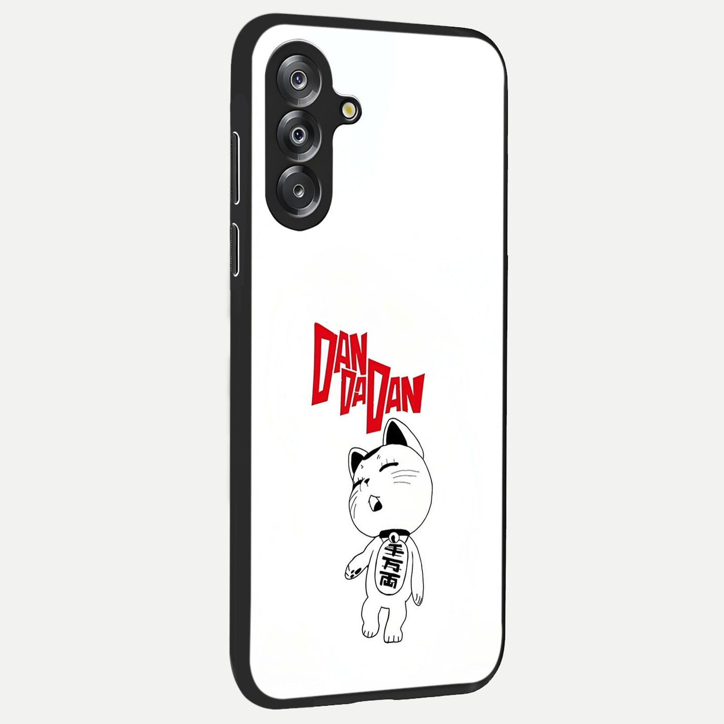 Playful Spirit Charm Glass Case upright view showcasing vibrant charm artwork with fun artistic theme.