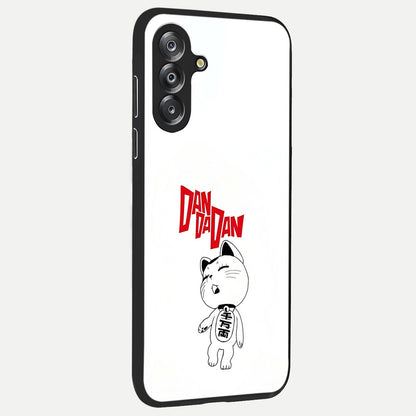 Playful Spirit Charm Glass Case upright view showcasing vibrant charm artwork with fun artistic theme.