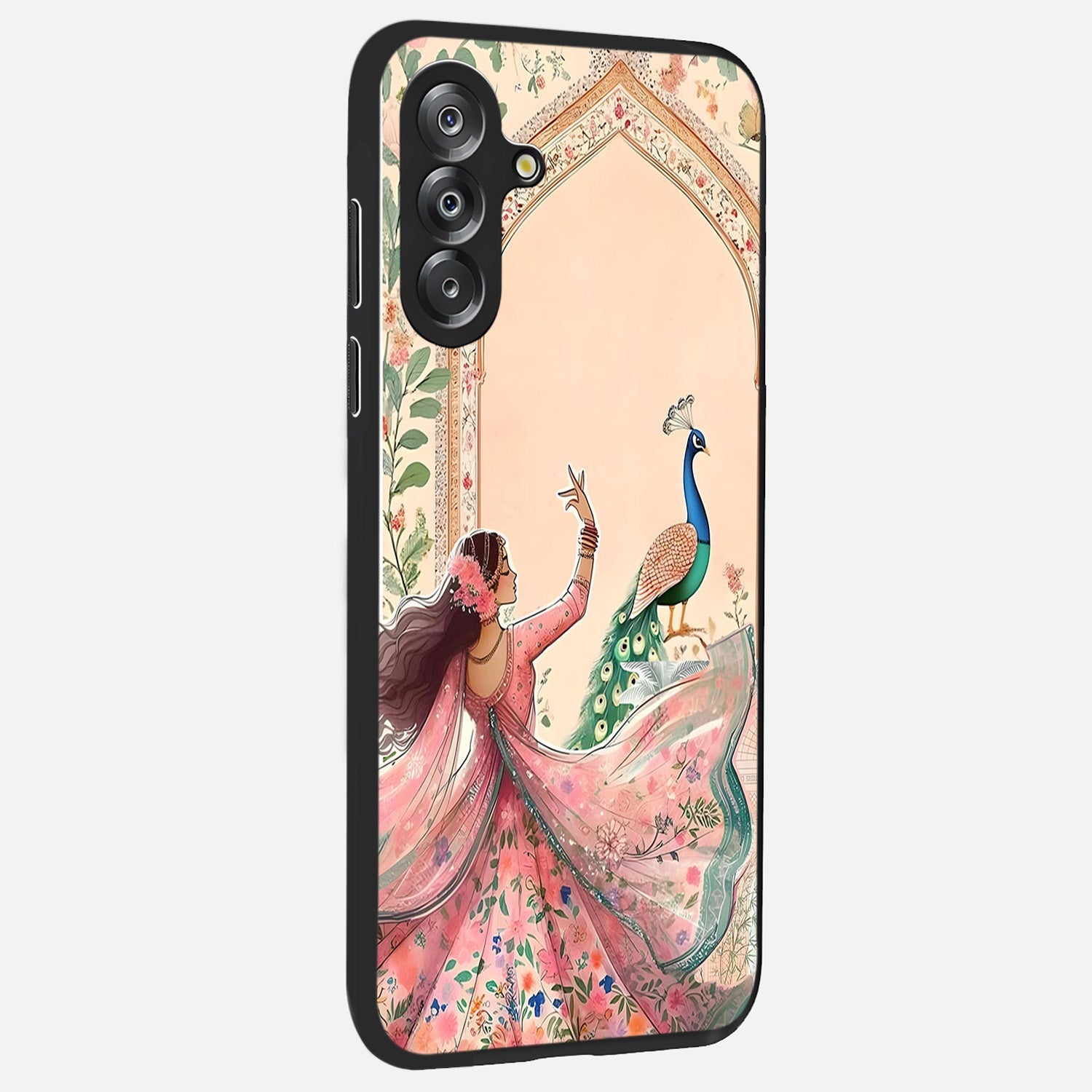 Royal Grace Muse Glass Case upright view showcasing stylish artistic artwork with sophisticated royal theme.