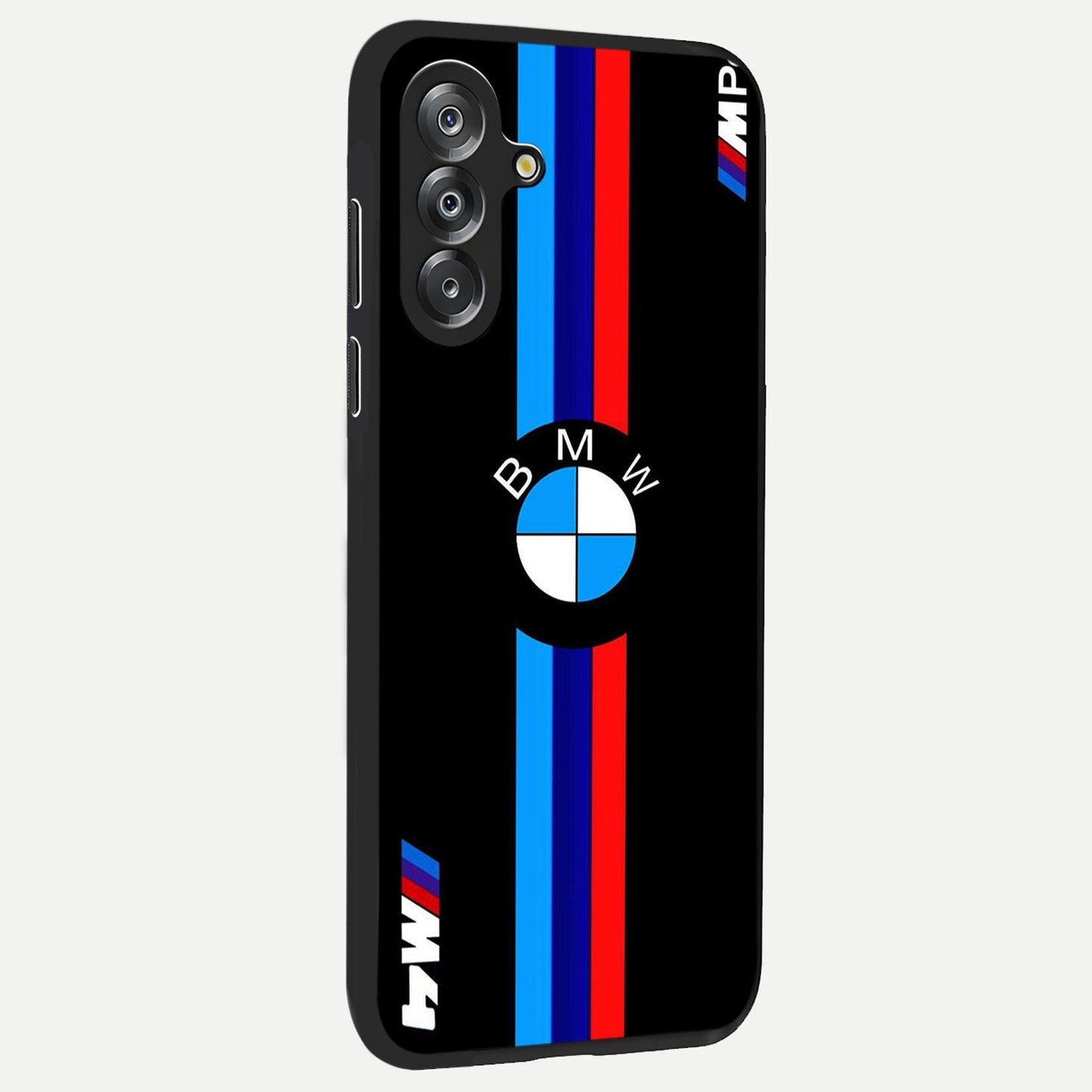 Turbo BMW Beast Glass Case upright view showcasing powerful car artwork with modern motorsport theme.
