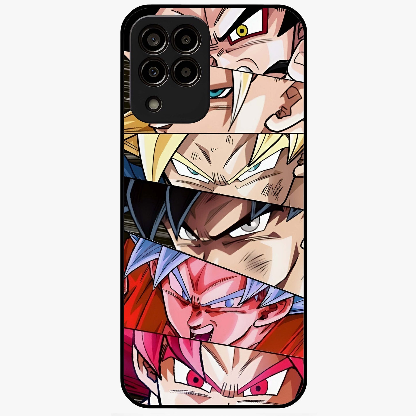 Anime Character Glass Case showing flat back view with vibrant anime artwork and glossy glass finish.