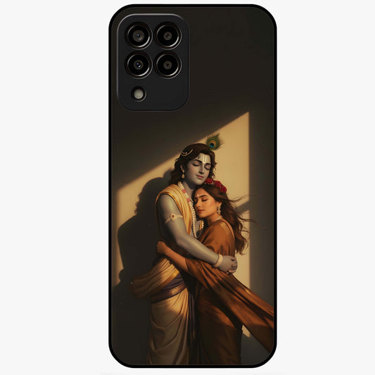 Divine Eternal Love Glass Case showing flat back view with spiritual love themed artwork and glossy glass finish.