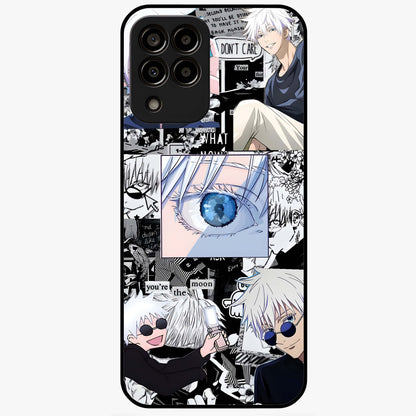Infinity Sorcerer Chaos Glass Case showing flat back view with mystical sorcerer themed artwork and glossy glass finish.