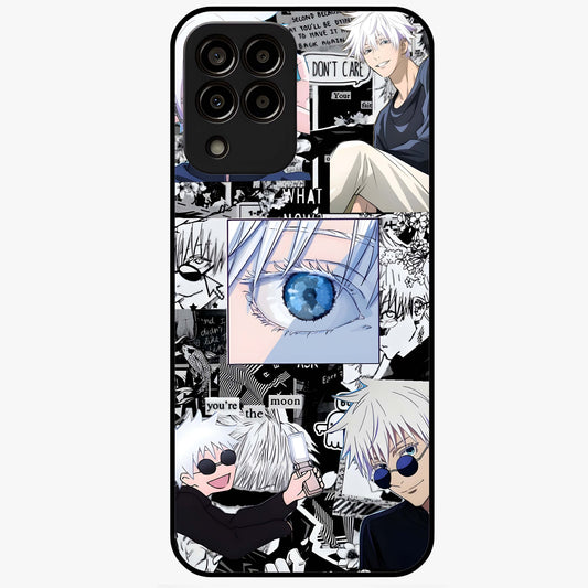 Infinity Sorcerer Chaos Glass Case showing flat back view with mystical sorcerer themed artwork and glossy glass finish.
