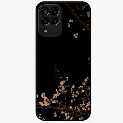 Petal Moon Light With Custom Name Glass Case showing flat back view with floral moonlight artwork and personalized name design.