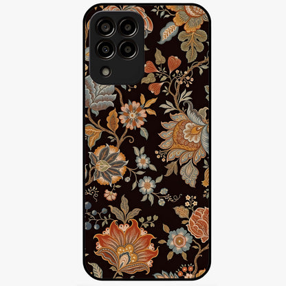 Vintage Floral Dream Glass Case showing flat back view with classic floral artwork and glossy glass finish.
