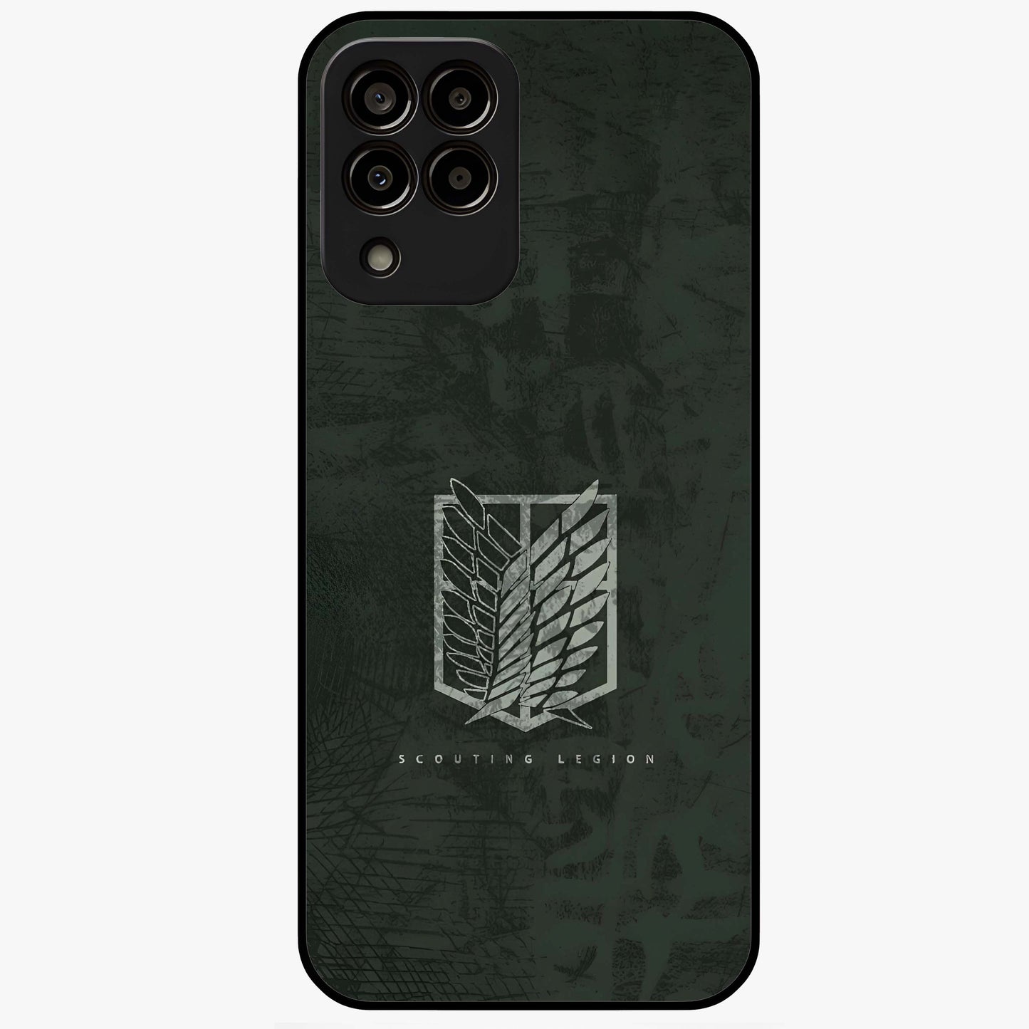 Wings Of Freedom Glass Case showing flat back view with symbolic wings artwork and glossy glass finish.