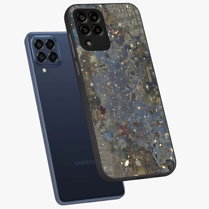 Aesthetic Astrolophia Glass Case displayed in angled mockup highlighting artistic aesthetic elements and smooth glass surface.