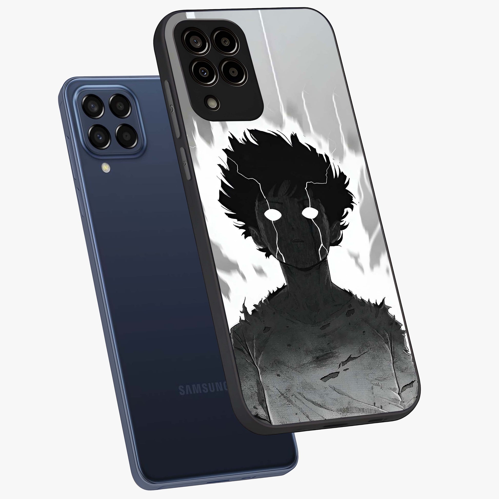 Awakened Inner Rage Glass Case displayed in angled mockup highlighting powerful graphic design and bold artistic theme.