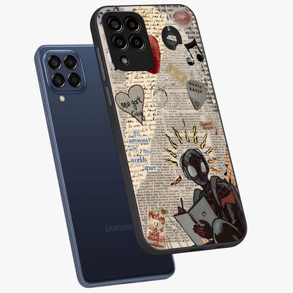 City Dream Sketch Glass Case displayed in angled mockup highlighting minimal city illustration with aesthetic sketch style.