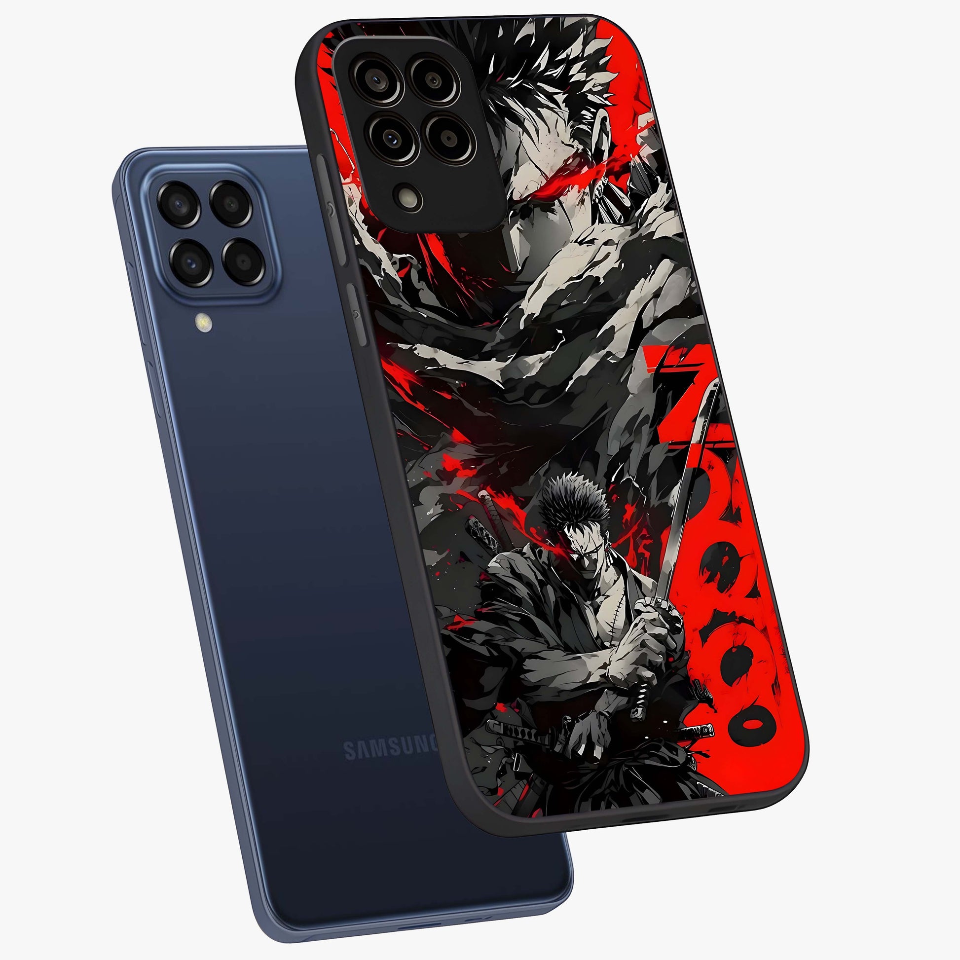 Demon Sword Resolve Glass Case displayed in angled mockup highlighting powerful demon sword illustration with dark fantasy aesthetic.