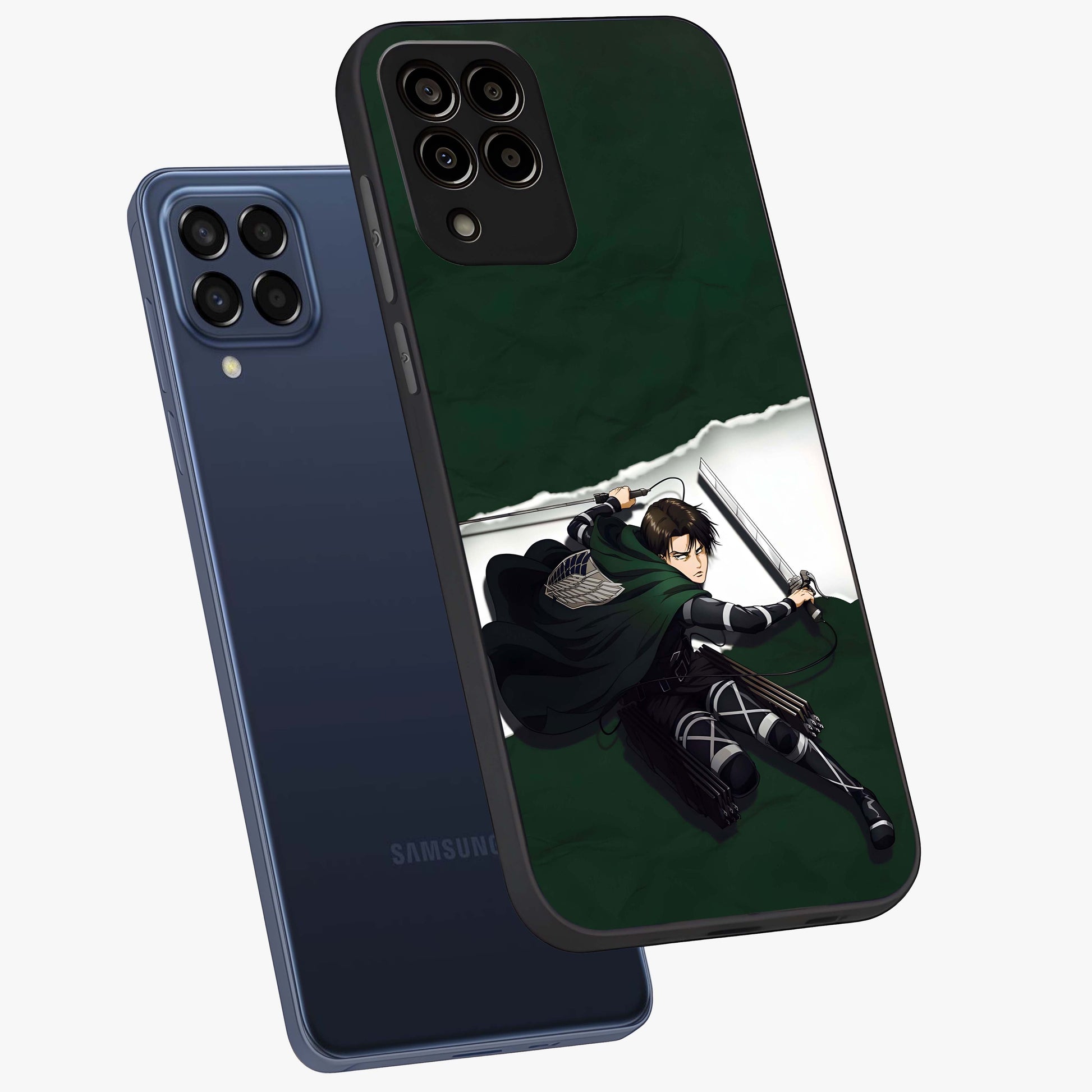 Emerald War Vanguard Glass Case displayed in angled mockup highlighting intense battle inspired design with emerald tone aesthetic.