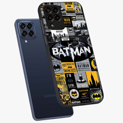 Knight Gotham Rise Glass Case displayed in angled mockup highlighting powerful knight silhouette design with dramatic aesthetic.