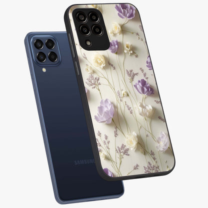 Lilac Breeze Harmony Glass Case displayed in angled mockup highlighting calm lilac breeze design with soothing aesthetic style.