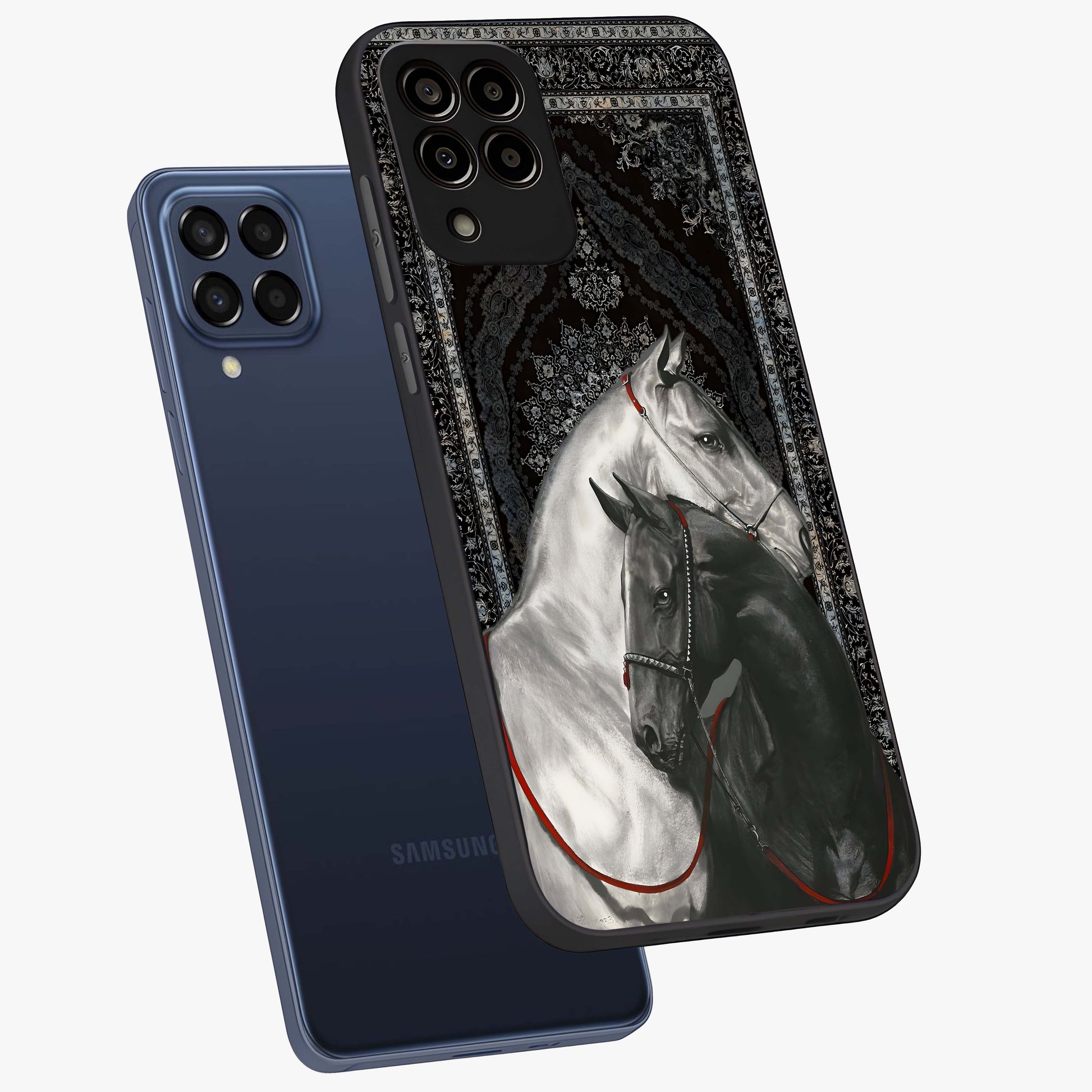 Majestic Ride Legacy Glass Case displayed in angled mockup highlighting sleek vehicle design with bold racing aesthetic.