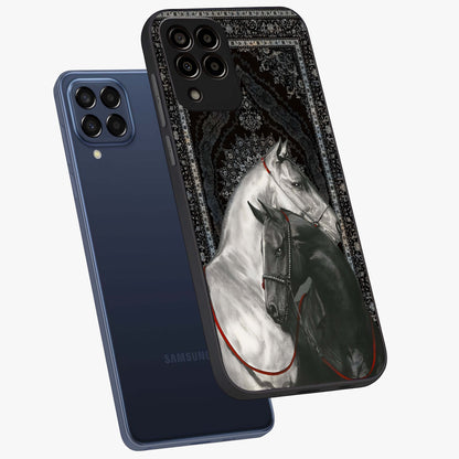 Majestic Ride Legacy Glass Case displayed in angled mockup highlighting sleek vehicle design with bold racing aesthetic.