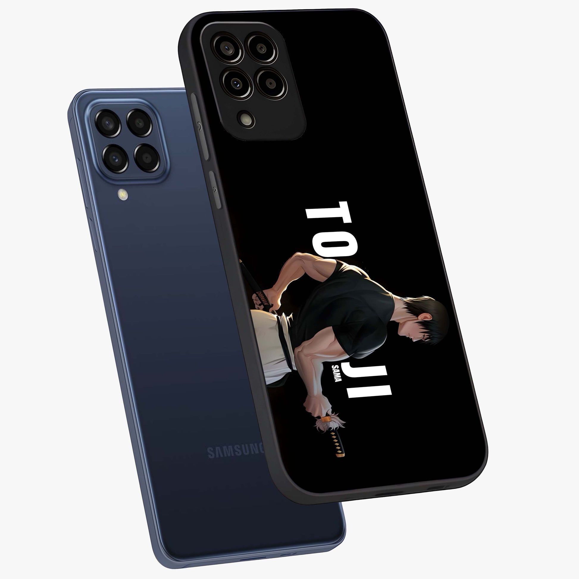 Midnight Blade Resolve Glass Case displayed in angled mockup highlighting powerful blade illustration with dramatic dark aesthetic.