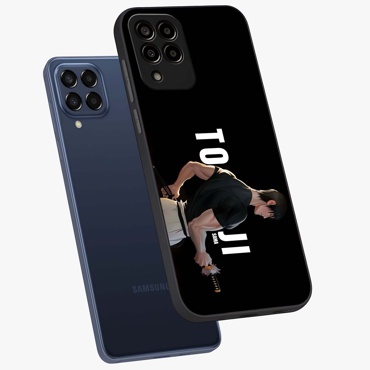 Midnight Blade Resolve Glass Case displayed in angled mockup highlighting powerful blade illustration with dramatic dark aesthetic.