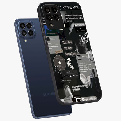 Midnight Love Echo Glass Case displayed in angled mockup highlighting elegant love inspired design with deep aesthetic style.