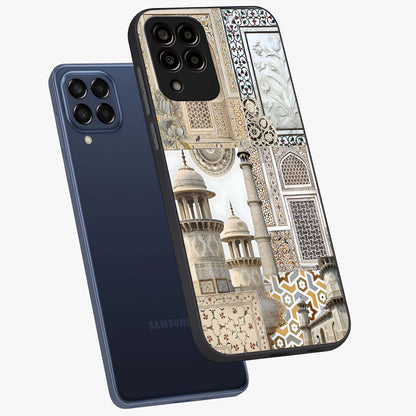 Mughal Marble Legacy Glass Case displayed in angled mockup highlighting elegant heritage marble artwork with royal aesthetic.