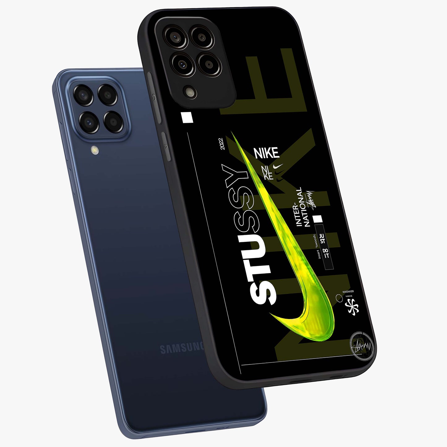 Neon Street Edition Glass Case displayed in angled mockup highlighting vibrant urban design with bold street aesthetic.